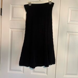 Coldwater Creek Classic Black Midi Sweater Skirt